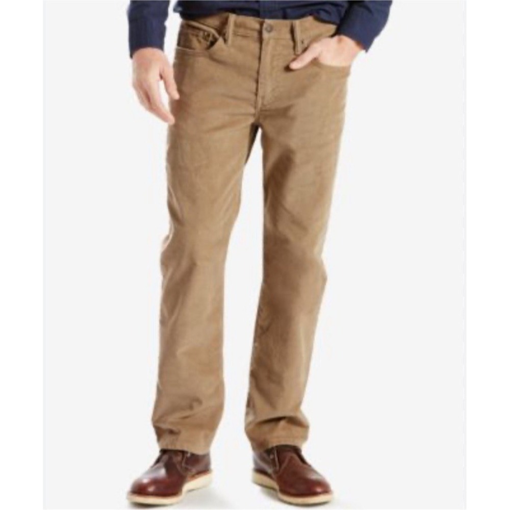 Levis Mens 514 Straight Fit Corduroy Pants Size 32x32 (30) Sand Stretch Classic